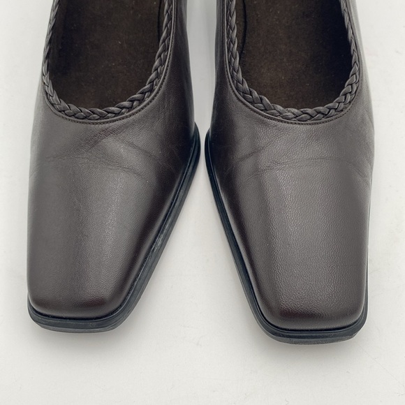 Stuart weitzman leather brown pump shoe women 6.5AA pull on vintage Y2K event - Picture 5 of 14